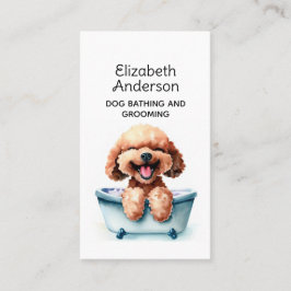Tarjeta De Visita Dog Groomer Poodle