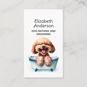 Tarjeta De Visita Dog Groomer Poodle