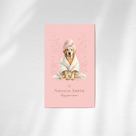 Tarjeta De Visita Dog Groomer Spa Cute Paw Labrador Business Card