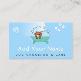 Tarjeta De Visita Dog Grooming Cuidados Haircut Funny Mascota Baño d