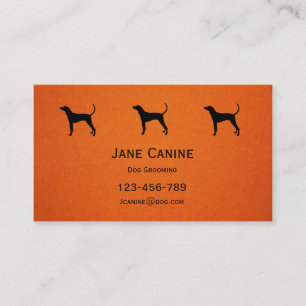 Tarjeta De Visita Dog Grooming elegante profesional