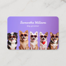 Tarjeta De Visita 🐾 Dog Grooming Personalizado QR