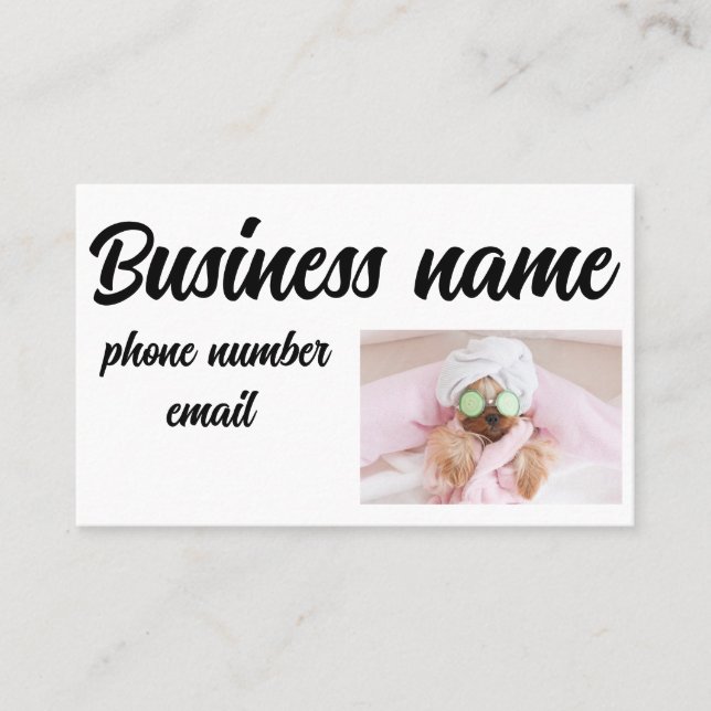 Tarjeta De Visita Dog grooming Spa Business Card (Anverso)