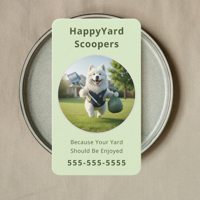 Tarjeta De Visita Dog Poop Scooper Pet Yard Cleaning & Waste Removal (Subido por el creador)