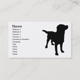 Tarjeta De Visita Dog Silhouette
