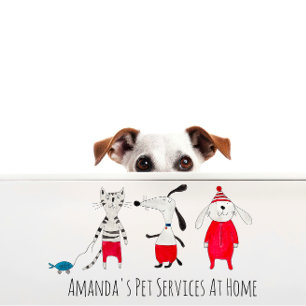 Tarjeta De Visita Dog Sitter Cat Sitter Servicios Mascotas Grooming