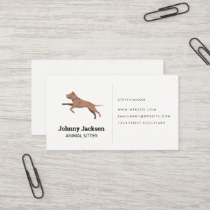 Tarjeta De Visita Dog Sitter   Correr perros