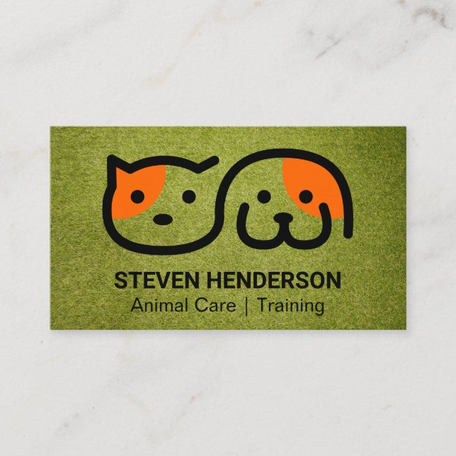 Tarjeta De Visita Dog Sitter | Cuidado de los animales | Astro Turf (Anverso)
