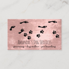 Tarjeta De Visita Dog Sitter Mascota Services Grooming Paw Path Rubo