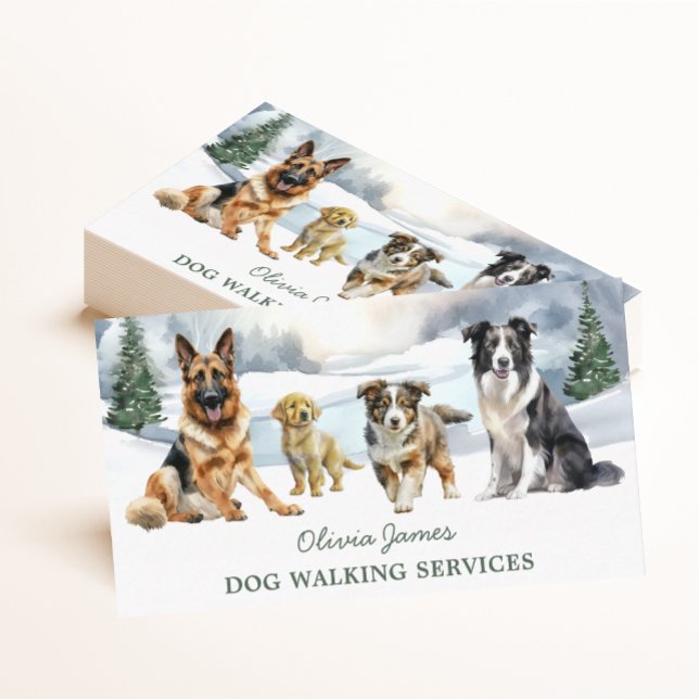 Tarjeta De Visita Dog Sitter y Dog Walker Business Card (Subido por el creador)