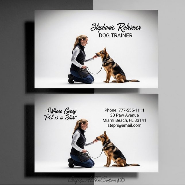 Tarjeta De Visita Dog Trainer (Subido por el creador)