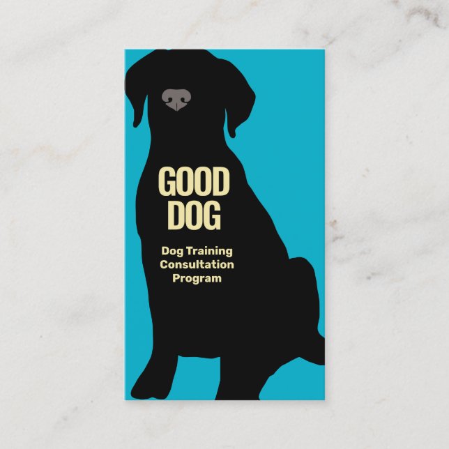 Tarjeta De Visita Dog Training Black Lab Business Card (Anverso)