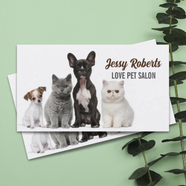 Tarjeta De Visita Dog Walker Animal Care Veterinaria Mascota Sitting (Dog Walker Animal Care Veterinarian Pet Sitting Business Card)