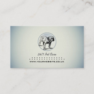Tarjeta de visita Dog Walker (Bulldog)