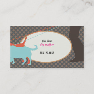 Tarjeta De Visita Dog Walker Business Card