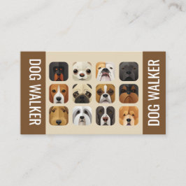 Tarjeta De Visita Dog Walker Business Card