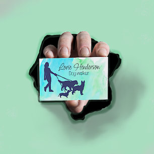 Tarjeta De Visita Dog Walker Business Card