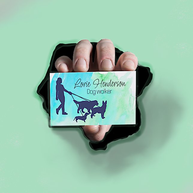Tarjeta De Visita Dog Walker Business Card (Subido por el creador)