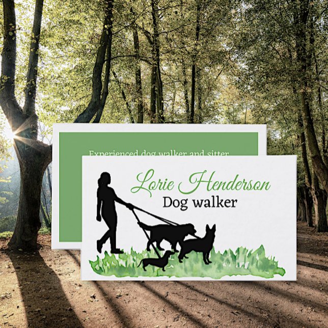 Tarjeta De Visita Dog Walker Business Card (Subido por el creador)