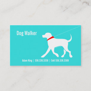 Tarjeta De Visita Dog Walker Mascota Business Lab Coastal moderna