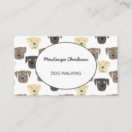 Tarjeta De Visita Dog Walking Labrador Recuperever Dog Business Card