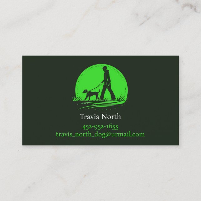 Tarjeta De Visita Dog Walking Mascota Sitting Business Card (Anverso)