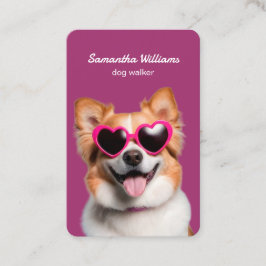 Tarjeta De Visita Dog Walking WhatsApp Haga clic para chatear tarjet