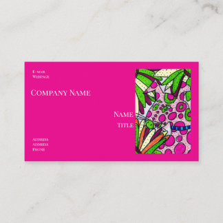 Tarjeta De Visita Dog with Pink Dots Company Business Cards