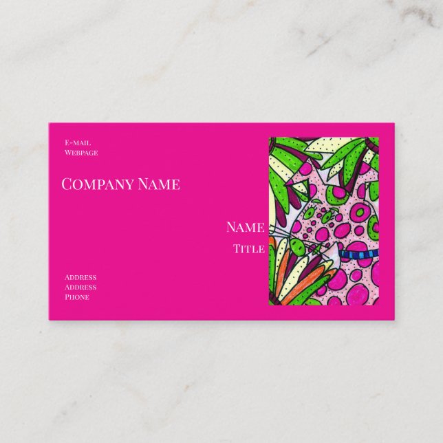 Tarjeta De Visita Dog with Pink Dots Company Business Cards (Anverso)