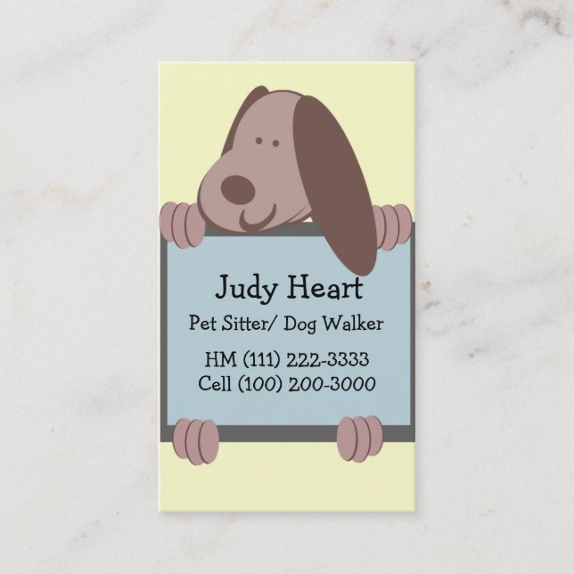 Tarjeta De Visita Doggie Tales/ Negocios (Anverso)