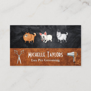 Tarjeta De Visita Doggies cutáneos   Mascota Grooming Tools