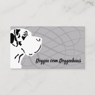 Tarjeta De Visita Dogo Alemán Floral