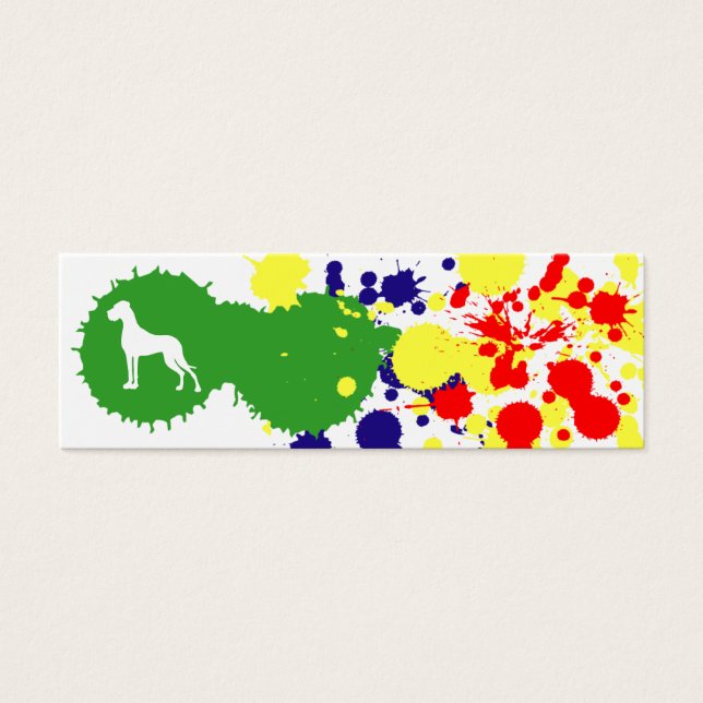 Tarjeta de visita Dogue colorida (Frente)