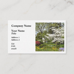 Tarjeta De Visita Dogwood en flor