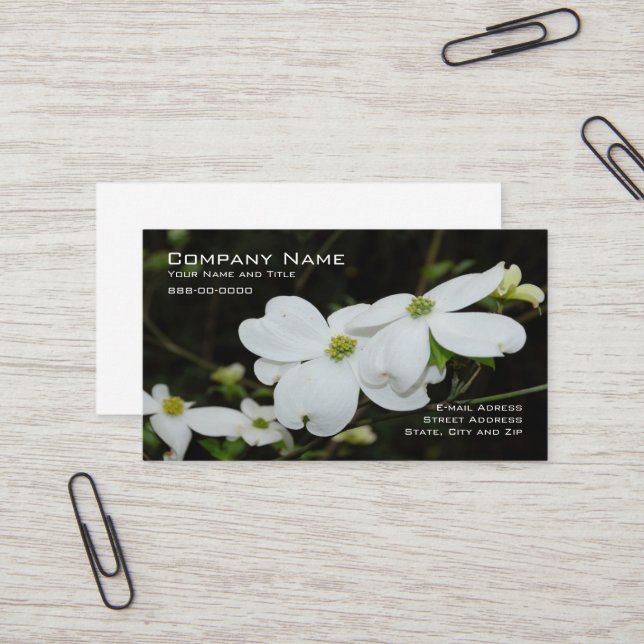 Tarjeta De Visita Dogwood Tree Flower Business Card (Anverso/Reverso In Situ)