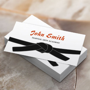 Tarjeta De Visita Dojo profesional del cinturón negro de artes marc