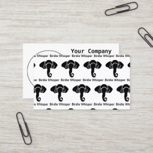 Tarjeta De Visita Domicilio de la familia Elephant Negro Republicano
