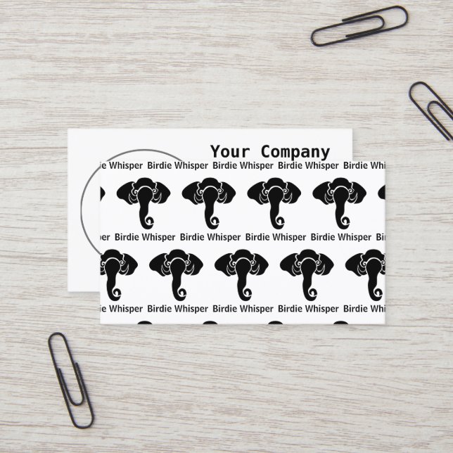 Tarjeta De Visita Domicilio de la familia Elephant Negro Republicano (Anverso/Reverso In Situ)
