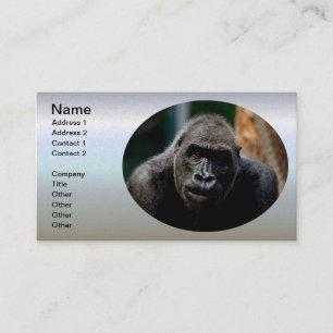 Tarjeta De Visita Dominante Primate Gorilla Ape