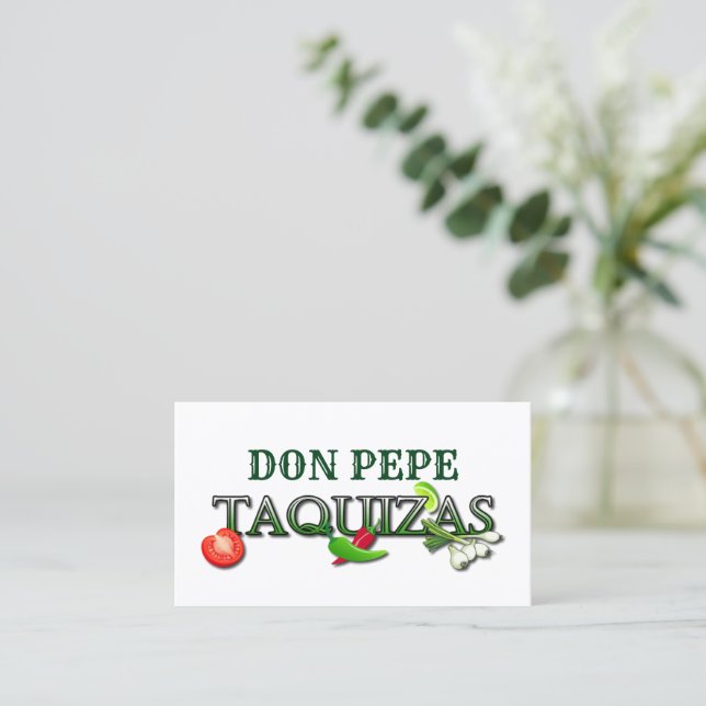 Tarjeta De Visita Don Pepe Taquizas (Anverso de pie)