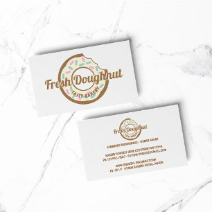 Tarjeta De Visita Dona de Crema Amarilla Galletas Dulces