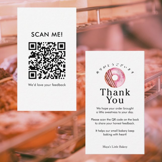 Tarjeta De Visita Dona Rosada Rústica Deja una Reseña Código QR (Subido por el creador)