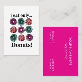 Tarjeta De Visita Donas Como Solo Donas