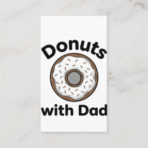 Tarjeta De Visita Donas Con Papá Diseño De Camiseta De Donut Vintage