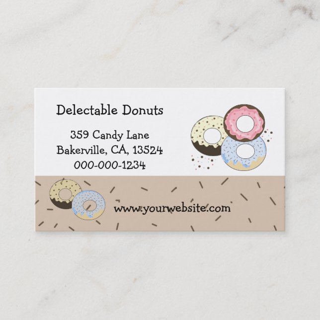 Tarjeta De Visita Donas Deliciosas (Anverso)
