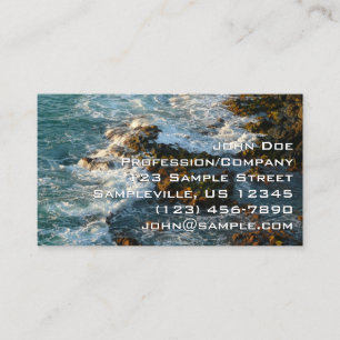 Tarjeta De Visita Donde el océano se encuentra con las rocas