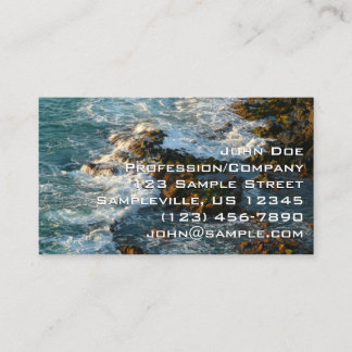 Tarjeta De Visita Donde el océano se encuentra con las rocas