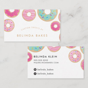 Tarjeta De Visita DONUT BAKER LOGO linda confección de horneado ment
