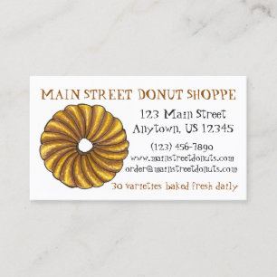 Tarjeta De Visita Donut Doughnut Shop Panadería Imprimir Donuts para
