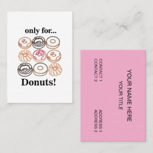 Tarjeta De Visita Donut Doughnut Sweet Bakery Food